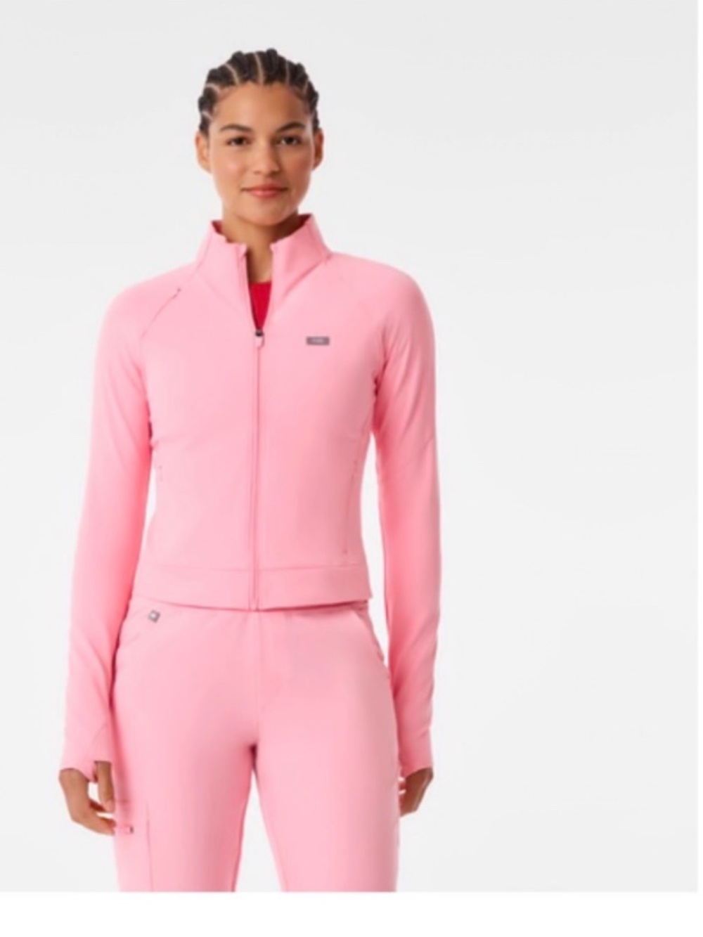 Figs L - Fight Club Pink crop jacket
